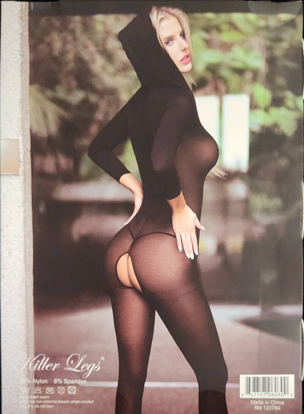 KILLER LEGS FISHNET CROTCHLESS BODYSUIT