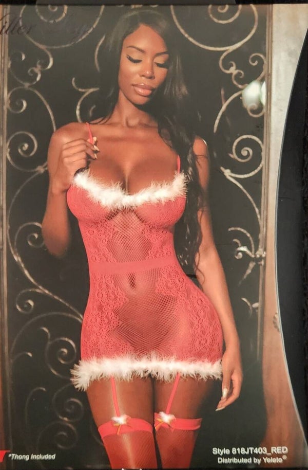KILLER LEGS WOMEN'S THE CHRISTMAS CHARM BODYSTOCKING