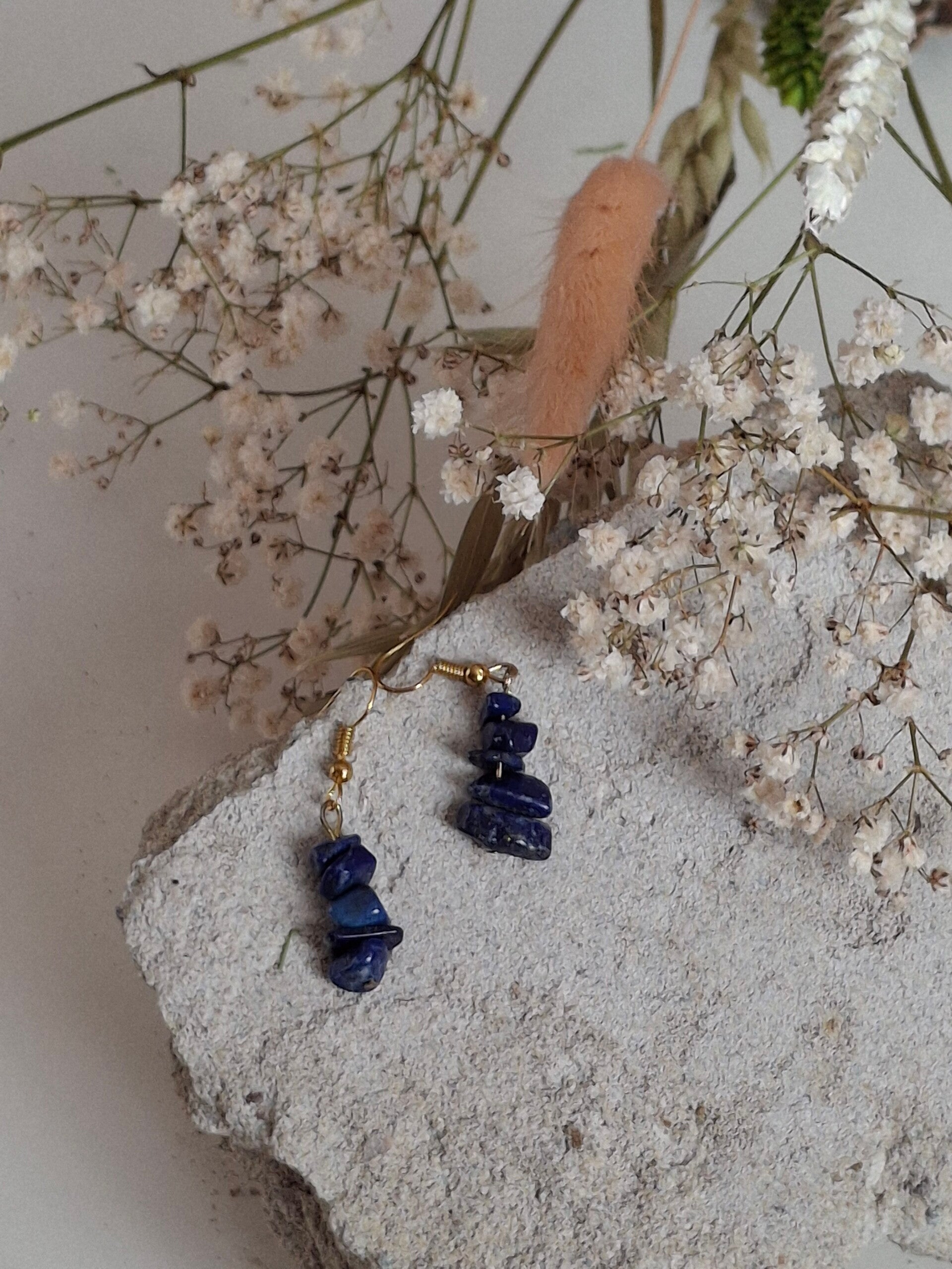 Boucles d oreilles Lapis Lazuli    Art 011