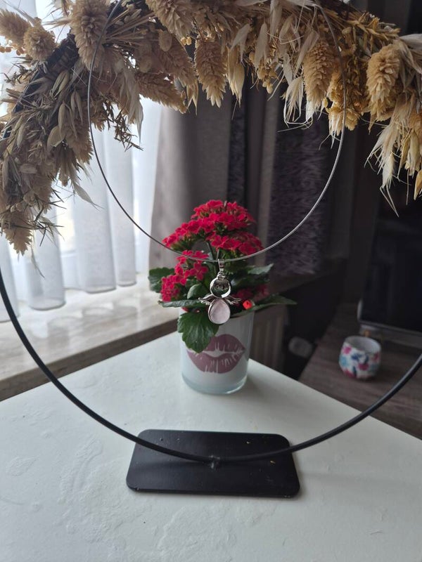 Petit ange Petit ange Agathe Rose avec un ras de cou argente 45cm avec un ras de cou argente 45cm art 34