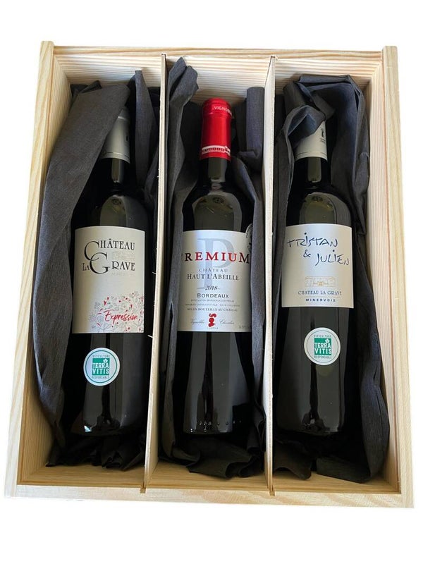 Geschenkbox met Rode wijnen