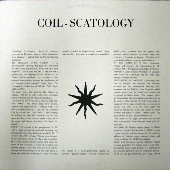 Coil – Scatology VINYL LP