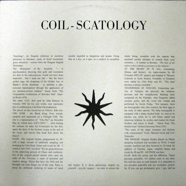 Coil – Scatology VINYL LP