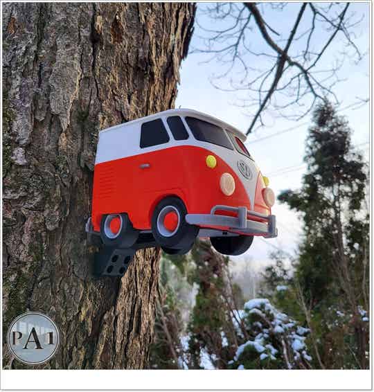 Vogelhaus Bulli Design | 3D-Druck | Farben wählbar | Gartendeko im Retro Look | Geschenkidee Camping & Outdoor