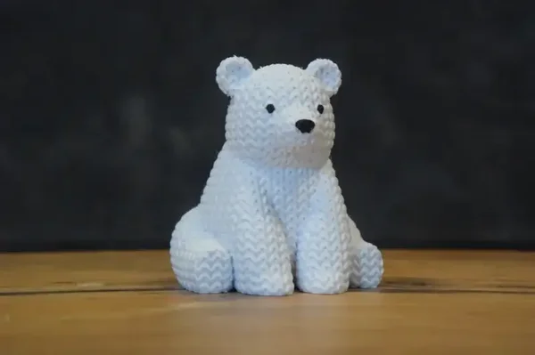 Gehäkelter 3D-Eisbär | Amigurumi Look | Winterfigur | 6 cm | Deko & Geschenk | Wunschfarbe