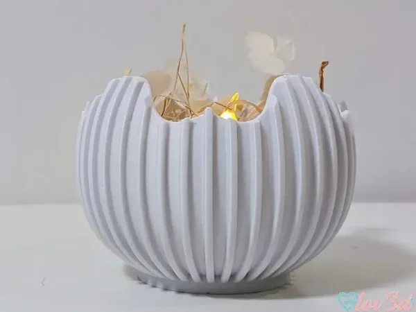 LED Teelichthalter Ostern – Gebrochenes Ei Deko – Eier Teelichthalter modern – Osterdeko Tisch – 3D Druck – Wunschfarbe