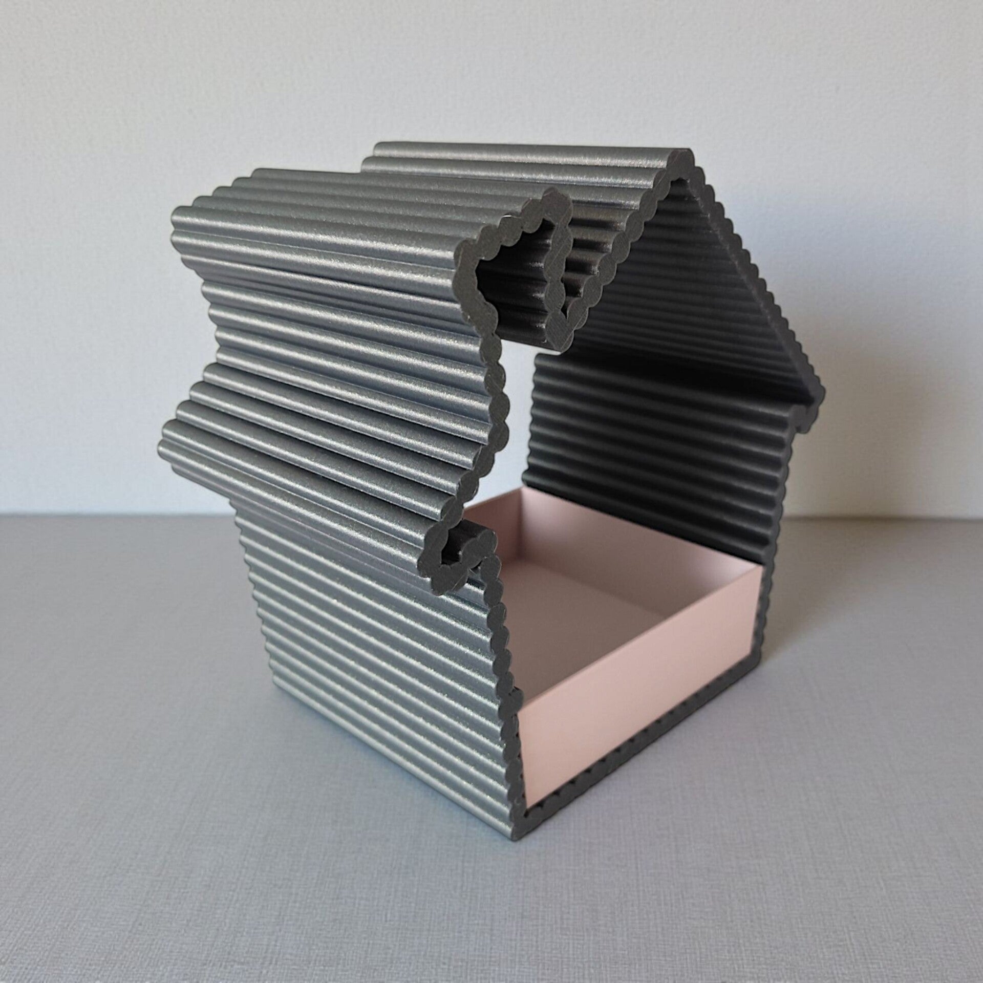 Vogelhaus Modern | Vogelfutterhaus 3D-Druck | Wetterfest | Design Futterstation | 14,7 cm hoch | Wunschfarbe