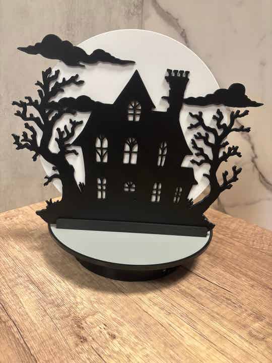 Halloween Deko „Spukhaus“ – für LED-Teelicht