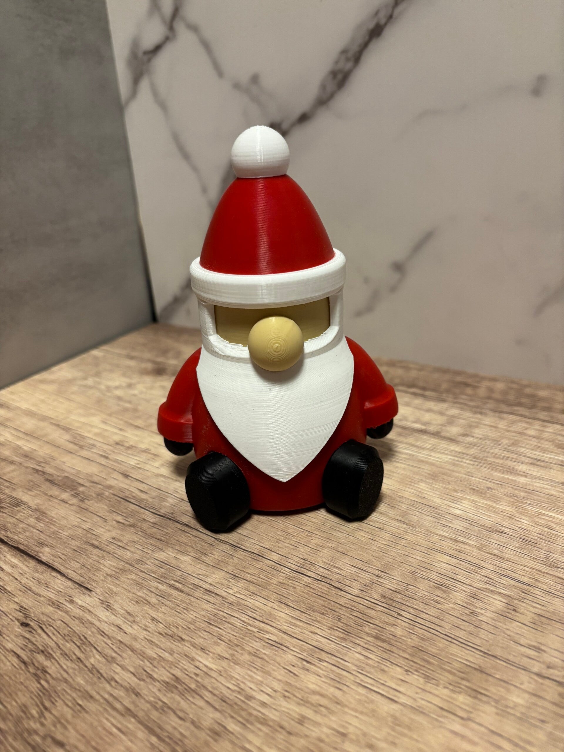 Weihnachtsfigur „Kleiner Santa“ | Winter Deko Figur | Handgemacht 3D Druck | Geschenk zu Weihnachten | Deko Fensterbank | Nikolaus Figur