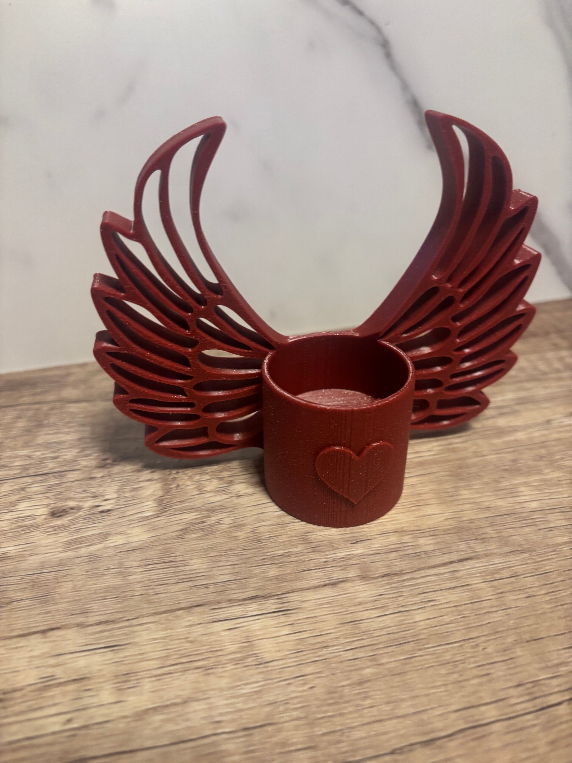 Engel Teelichthalter mit Flügeln | Deko mit LED Teelicht | Schutzengel Geschenk | Gedenklicht Erinnerung | Weihnachten & Trauer