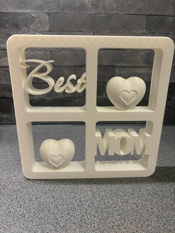 Best MOM Deko | Herz Akzent | Einfarbig | Farben wählbar