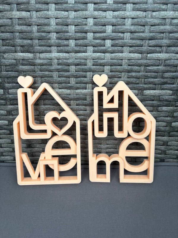Deko “Home” oder “Love” mit Herz – Stilvolle Tischdeko für dein Zuhause