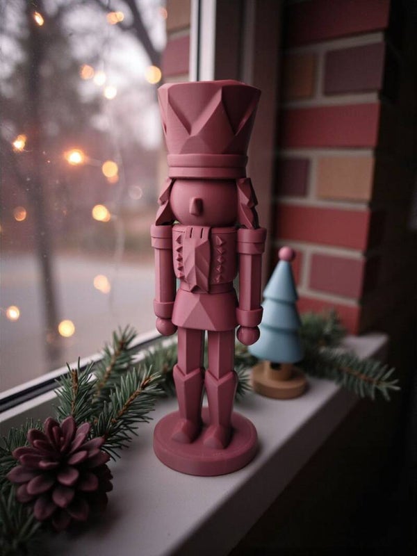 3D gedruckter Nussknacker • Weihnachtsfigur modern • Deko für Weihnachten • Geschenkidee • 17 cm Figur