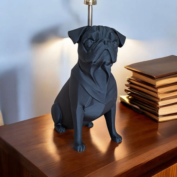 Mops Skulptur 3D-gedruckt | 20 cm hoch | Hund Deko