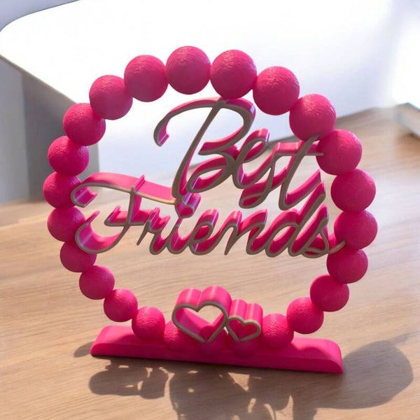 Best Friends Dekoration | 2-farbig | Farben variabel | Freundschaftsgeschenk