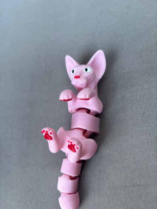 Flexi Katze – bewegliche Figur | 3D Druck Spielzeug | 11,8 cm