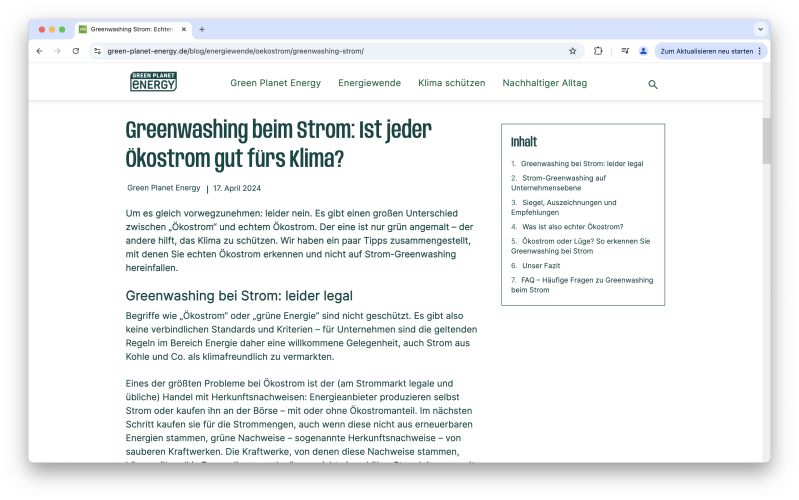 Green Planet Energy | Blog | Strom-Greenwashing
