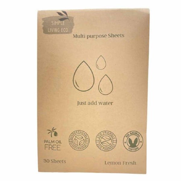 Simple Living Eco - Allesreiniger Lemon Fresh - Multi Purpose Sheets - 30 strips