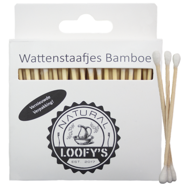 Loofy's - Bamboe wattenstaafjes - Plasticvrij & Vegan - 100 stuks