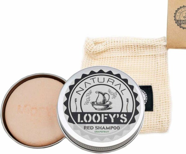 Loofy’s -  Shampoo Bar Red + Verpakking Blikje + Shampoo Bar zakje - Alle haartypes