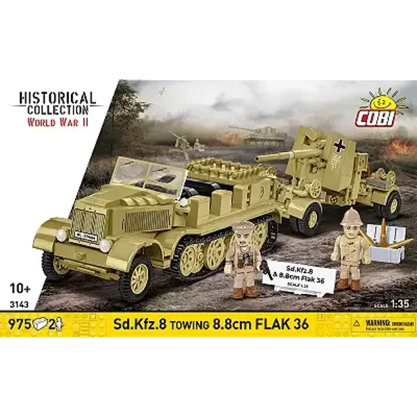 Cobi 3143 Sd.KFZ.8 Towing 8,8cm Flak 36