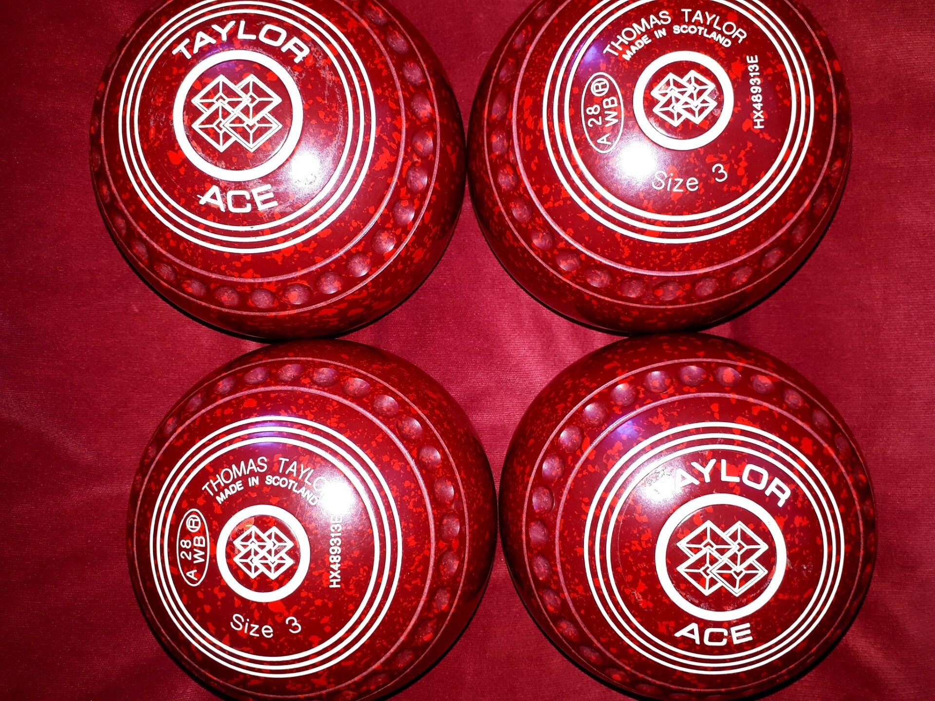 Taylor Ace bowls -- Size 3 ref 342