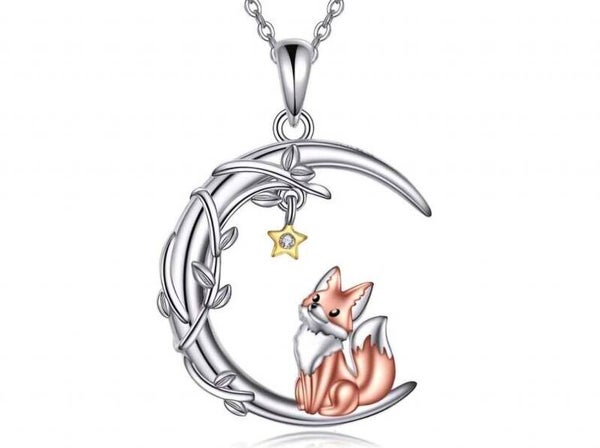 Fox and Moon Pendant