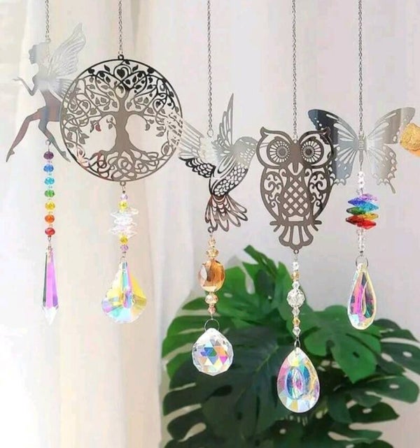 Chakra drop suncatcher