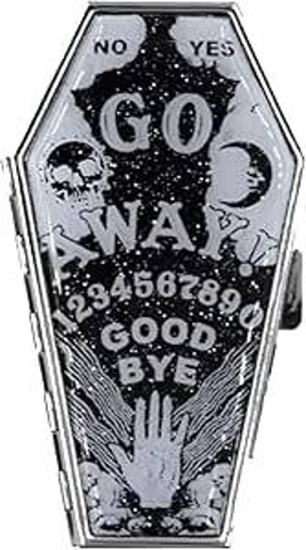 kreepsville 666 Go Away Ouija Coffin Compact Mirror Witchcraft Gothic Horror