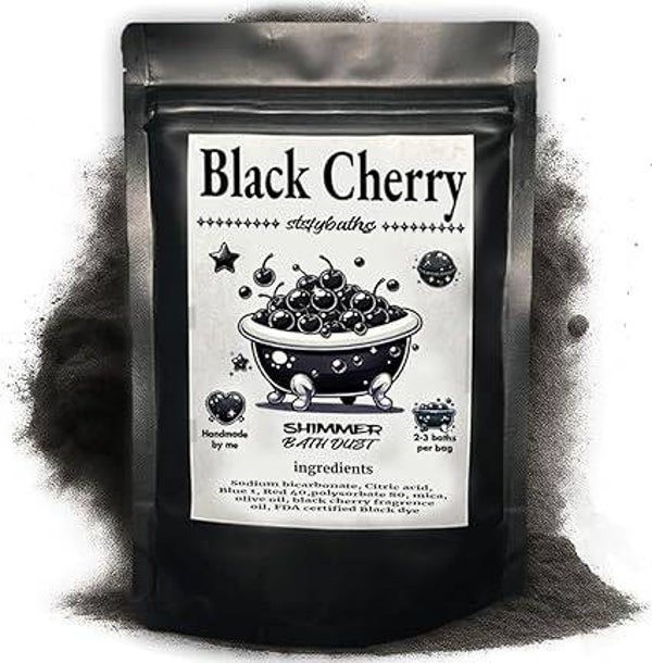 Black Cherry Shimmer Bath Bomb in A Bag