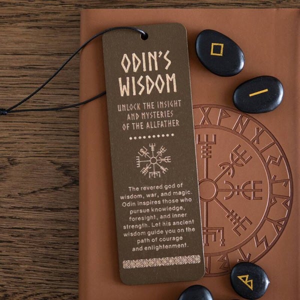 Odins wisdom wooden bookmark