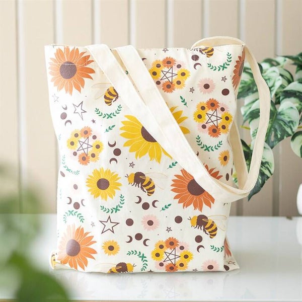 Bee Radiant Print Polycotton Tote Bag