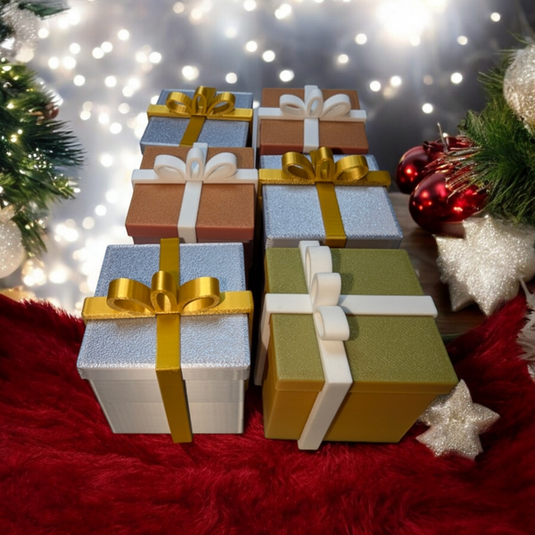 LOT DE 6  BOITES CADEAUX MULTICOULEUR