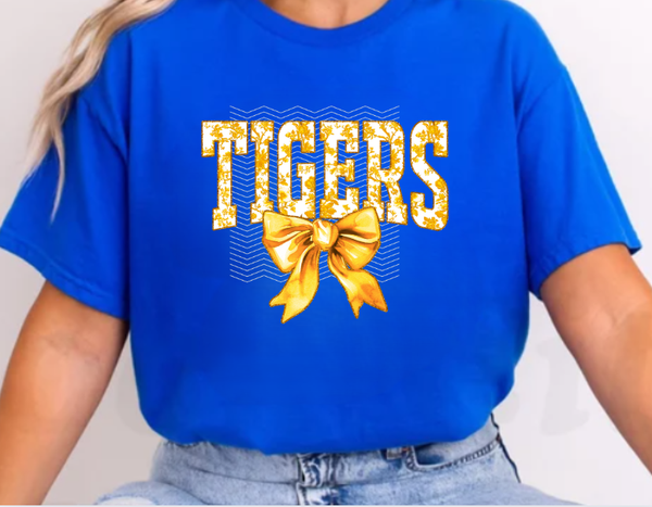 Tigers Gold Toile Tee, Sports Apparel, LSU, Purple & Gold