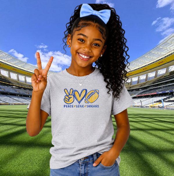 💙💛 Peace • Love • Jaguars Youth Tee