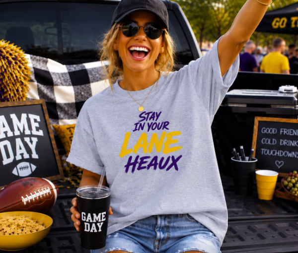 Stay In Your Lane Heaux Graphic Tee, Tiger Fan Tee