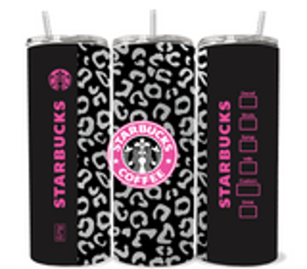 20 oz. Black Cheetah Bucks Tumbler