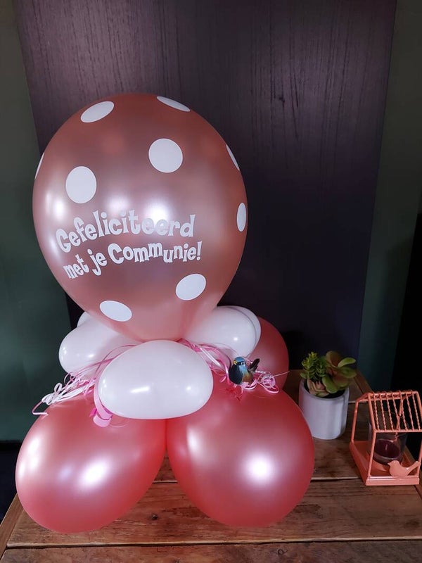 Tafelstukje roos bolletjes latex