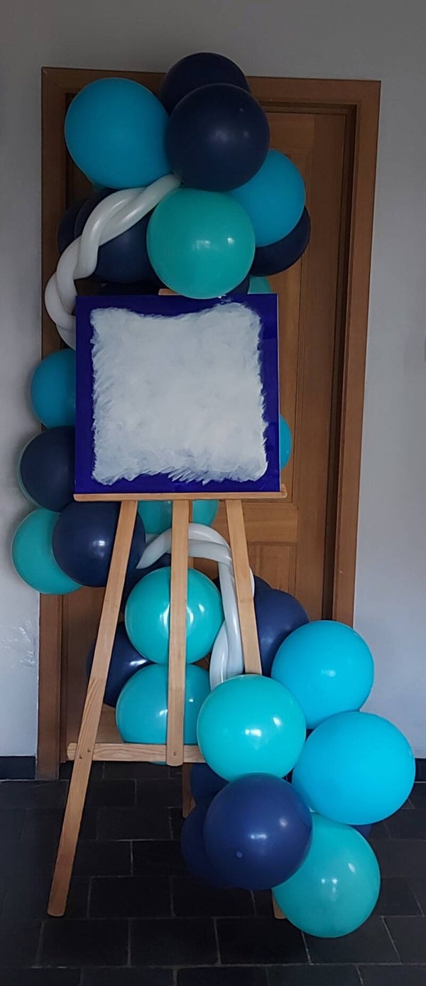 Welkomstbord met slinger