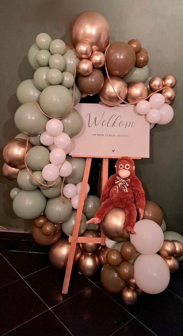 Welkomstbord met slinger ballonnen