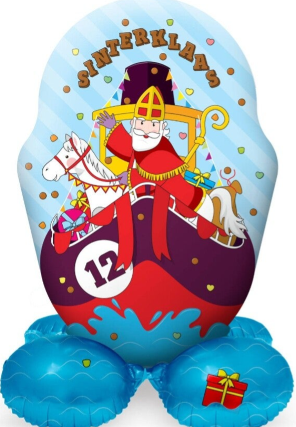 Sinterklaas folieballon op voet