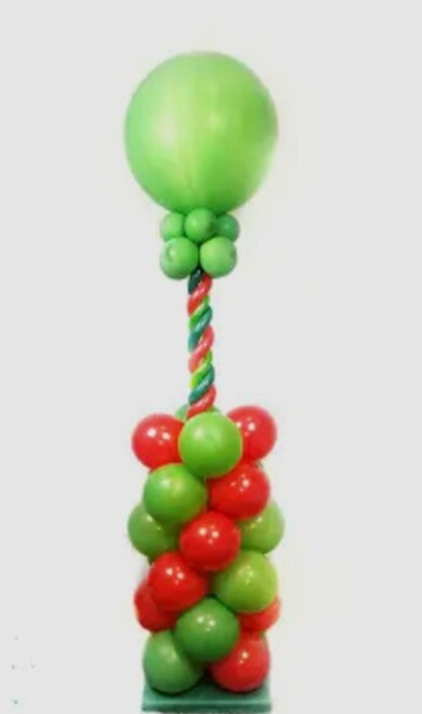 Kerstpilaar met 24" topballon