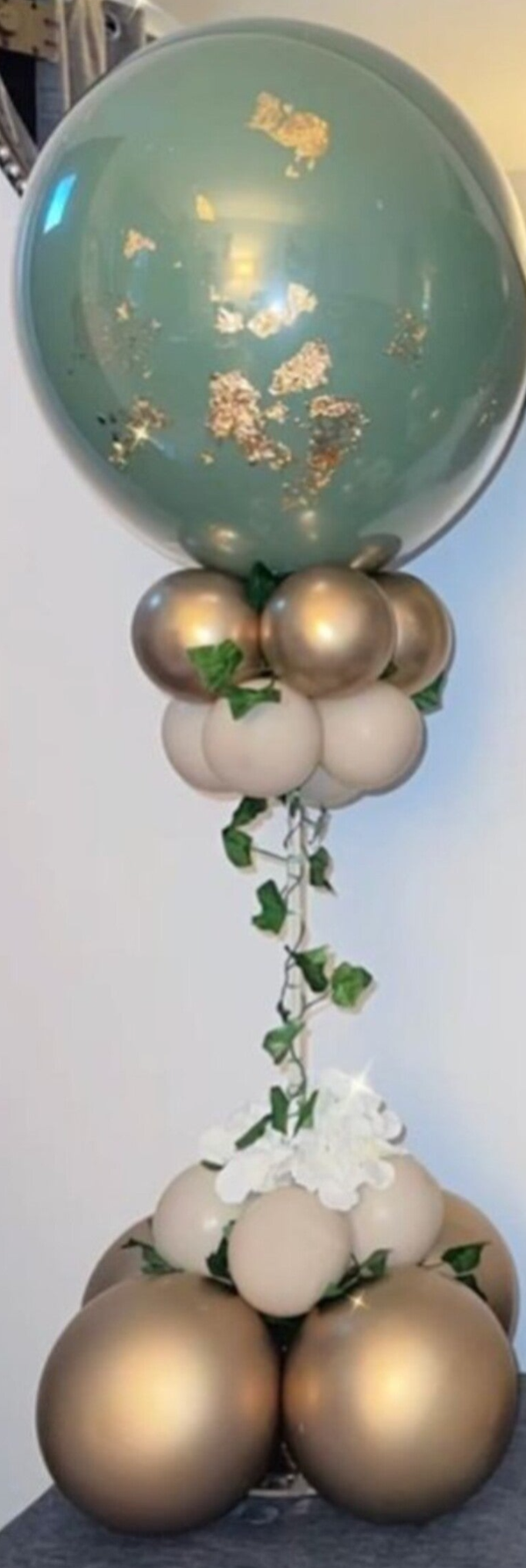 Bubble tafelstuk met bladgoud