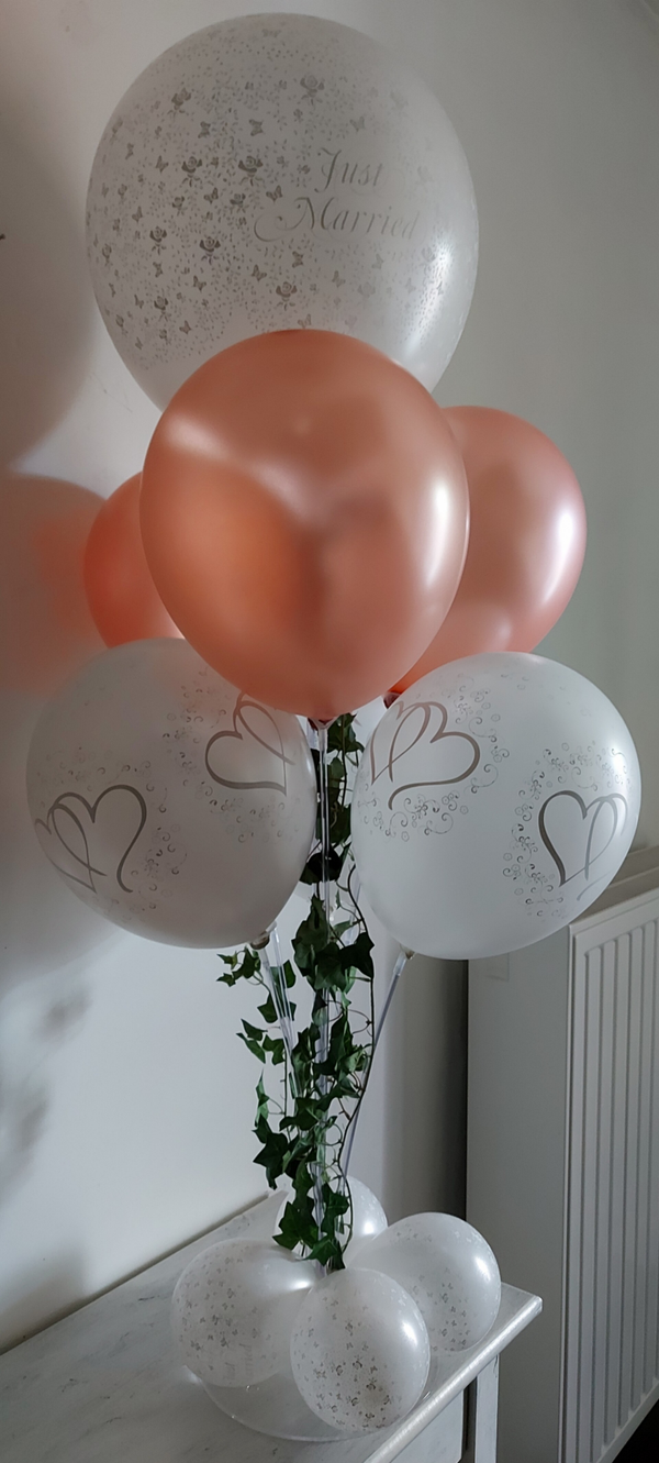 Tafelboompje " just married" vlinder- bloem