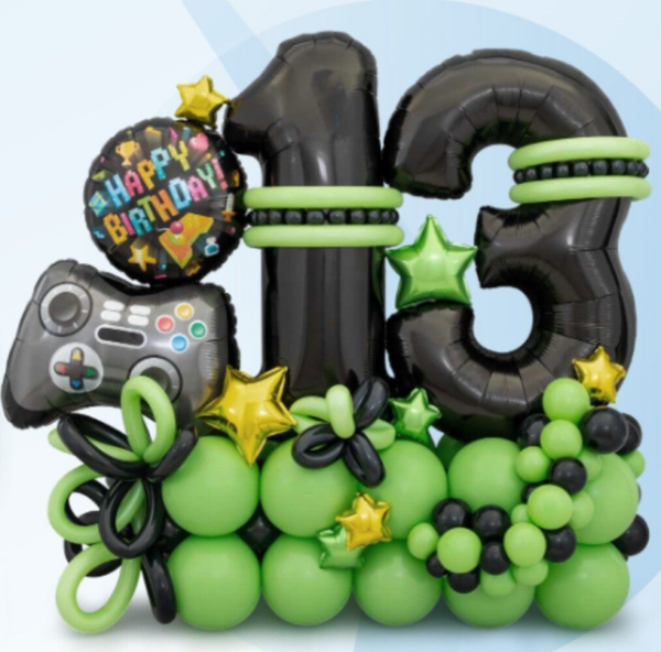 Cijferdecoratie : verjaardag van gamers.