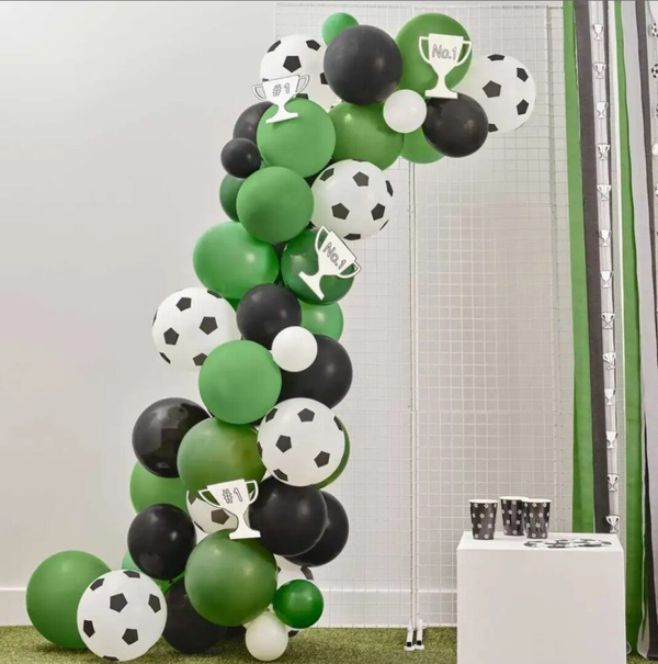 Halve boog voetbalthema