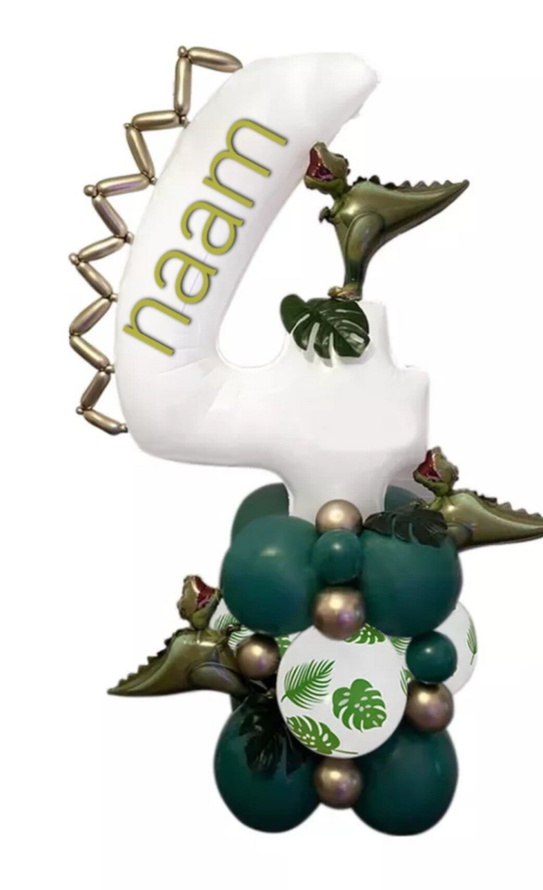 Balloncreatie cijfer dino small