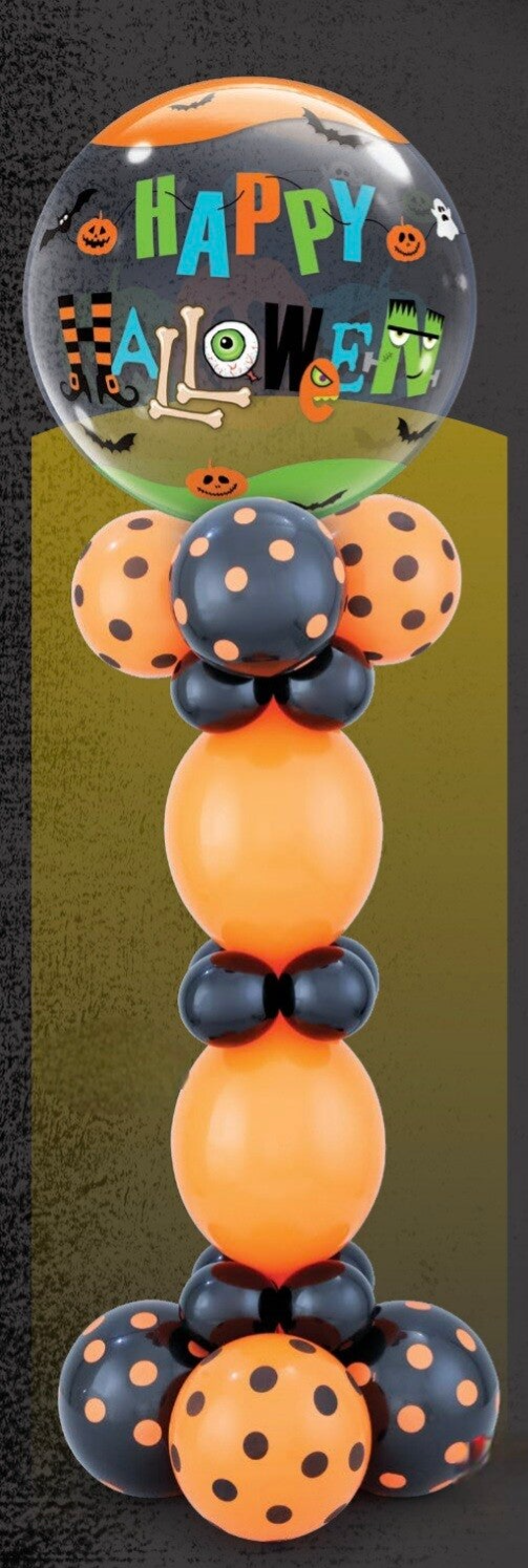 Bubble pilaar "happy Halloween"