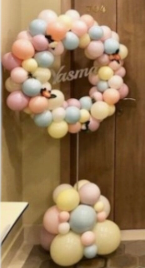 Hoepel op staander pastel