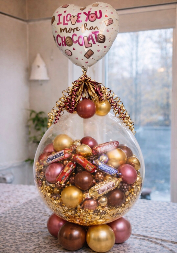 Stufferballon met chocolade